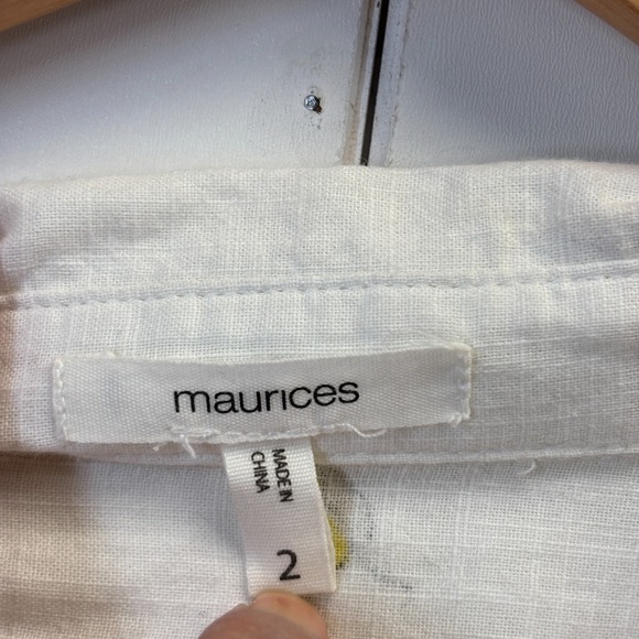 Maurices Women Beachy Sunglass Button Down Top Size 2X Dopamine Comfy Casual - Picture 3 of 9